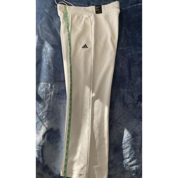 Adidas Women’s Drawstring Xpress Flare Leg Jogging Pants Regular Fit Med White‎ - Picture 3 of 12